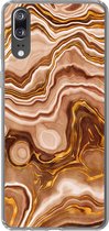 Coque Huawei P20 - Imprimé Marbre - Doré - Motifs - Coque de Téléphone en Siliconen -