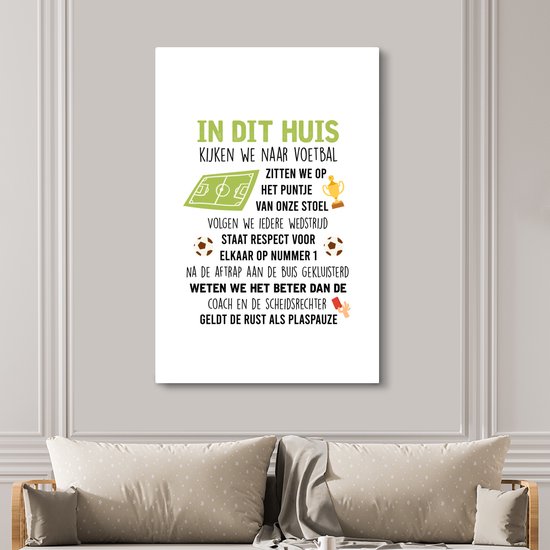 Toile Peinture Proverbes - Voetbal - Sport - 120x180 cm - Décoration murale XXL