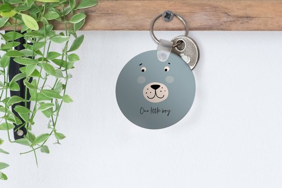 Porte-clés - Citations - Notre petit garçon - Dictons - Garçons - Kids - Bébé - Garçon - Plastique - Rond - Cadeaux à distribuer