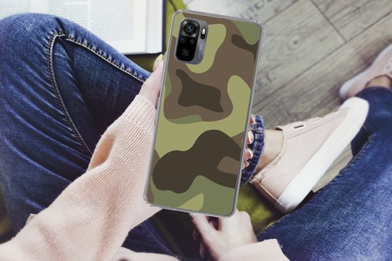 Coque Xiaomi Redmi Note 10 - Illustration d'un motif camouflage - Coque de téléphone en Siliconen