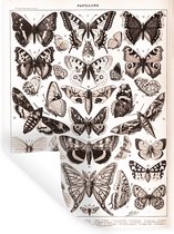 Muurstickers - Vlinder - Dieren - Zwart - Wit - 30x40 cm - Plakfolie