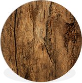 WallCircle - Wandcirkel 120x120 - Boomstam - Hout - Structuur - Ronde schilderijen woonkamer - Wandbord rond - Muurdecoratie cirkel - Kamer decoratie binnen - Wanddecoratie muurcirkel - Woonaccessoires XXL