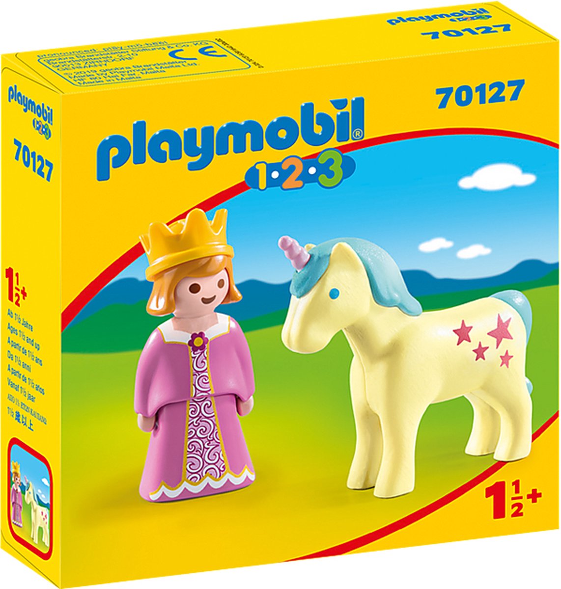 PLAYMOBIL 70127 - PLAYMOBIL 1.2.3 - Princesse et licorne | bol