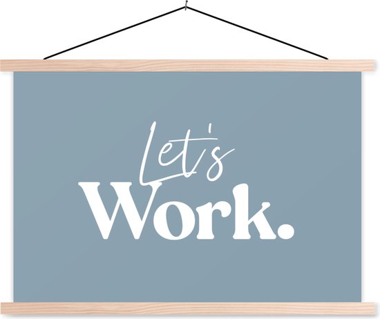 Porte-affiche avec affiche - Affiche scolaire - Proverbes - ' Let's ' - 150x100 cm - Lattes vierges