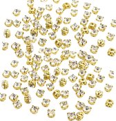 75- naaikralen -strass -6 mm-goudkleurig- Kleding kralen-Charme Bijoux