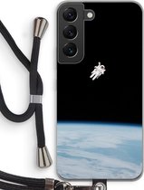 Case Company® - Samsung Galaxy S22 hoesje met Koord - Alone in Space - Telefoonhoesje met Zwart Koord - Bescherming aan alle Kanten en Over de Schermrand