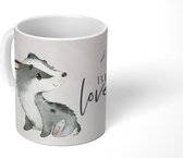 Mok - Dieren - Kinderen - Quotes - 350 ML - Beker - Uitdeelcadeautjes - Mok met Tekst