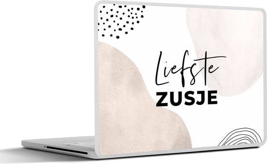 Laptop sticker - 10.1 inch - 'Liefste zusje' - Familie - Spreuken - Quotes - 25x18cm - Laptopstickers - Laptop skin - Cover