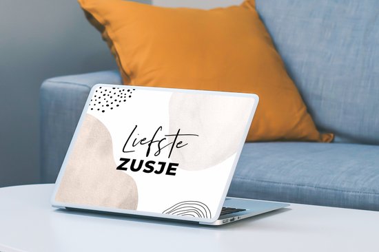 Laptop sticker - 10.1 inch - 'Liefste zusje' - Familie - Spreuken - Quotes - 25x18cm - Laptopstickers - Laptop skin - Cover