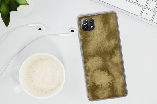 Convient pour coque Xiaomi 11T - Or - Peinture - Abstrait - Étui de téléphone en Siliconen