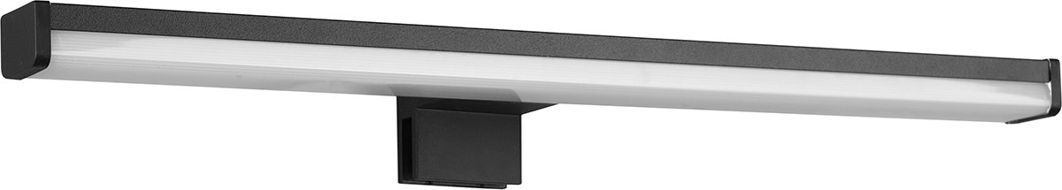 LED Spiegelverlichting - Torna Liman - 7.5W - Spatwaterdicht IP44 - Warm Wit 3000K - Mat Zwart - Kunststof