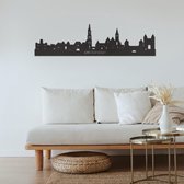 Skyline Amersfoort Detail Zwart Mdf 130cm Wanddecoratie Voor Aan De Muur City Shapes