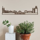 Skyline Roermond (mini) Notenhout Wanddecoratie Voor Aan De Muur Met Tekst City Shapes