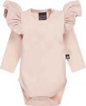 Ruffle romper rib rose /