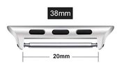 Vervangbare verbindingsadapter Apple Horloge - Adapter Apple horloge - 20mm - 38 tot 41mm - Zilver