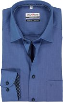 MARVELIS comfort fit overhemd - midden blauw (contrast) - Strijkvrij - Boordmaat: 46