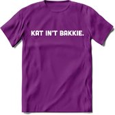 Kat Int Bakkie - Katten T-Shirt Kleding Cadeau | Dames - Heren - Unisex | Kat / Dieren shirt | Grappig Verjaardag kado | Tshirt Met Print | - Paars - S