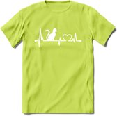 Cat Beat - Katten T-Shirt Kleding Cadeau | Dames - Heren - Unisex | Kat / Dieren shirt | Grappig Verjaardag kado | Tshirt Met Print | - Groen - XL