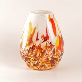 Design vaas Organic - Fidrio RIO - glas, mondgeblazen bloemenvaas - hoogte 20 cm
