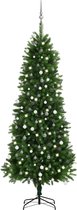 vidaXL Kunstkerstboom met LED's en kerstballen 240 cm groen