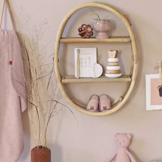 BamBam Eco-vriendelijk houten Tuimelaar Beer - Wit - Baby cadeau van BamBam — afbeelding 2