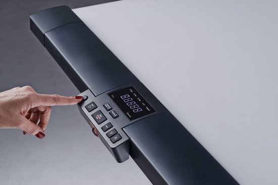 LifeSpan - Bureau Loopband TR1200-DT5 38- Inclusief Bureau - Blad 96.5cm breed - Elektronisch Verstelbaar - Display - Antraciet