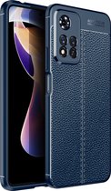 Xiaomi Redmi Note 11 Pro Hoesje - Mobigear - Luxury Serie - TPU Backcover - Blauw - Hoesje Geschikt Voor Xiaomi Redmi Note 11 Pro