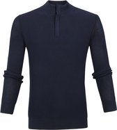 Suitable - George Pullover Half Zip Donkerblauw - XXL - Slim-fit