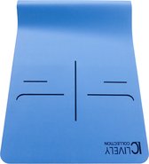 yoga mat -natuurlijk rubber - bio yogamat PU yogamat -ashtanga mat - pro grip - 183 cm x 81 cm x 4mm - petrol blauw