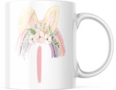 Paas Mok I regenboog konijnen oren | Paas cadeau | Pasen | Paasdecoratie | Pasen Decoratie | Grappige Cadeaus | Koffiemok | Koffiebeker | Theemok | Theebeker