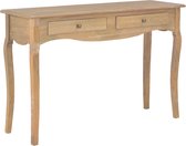 Sidetable met 2 lades 120x35x76 cm massief grenenhout