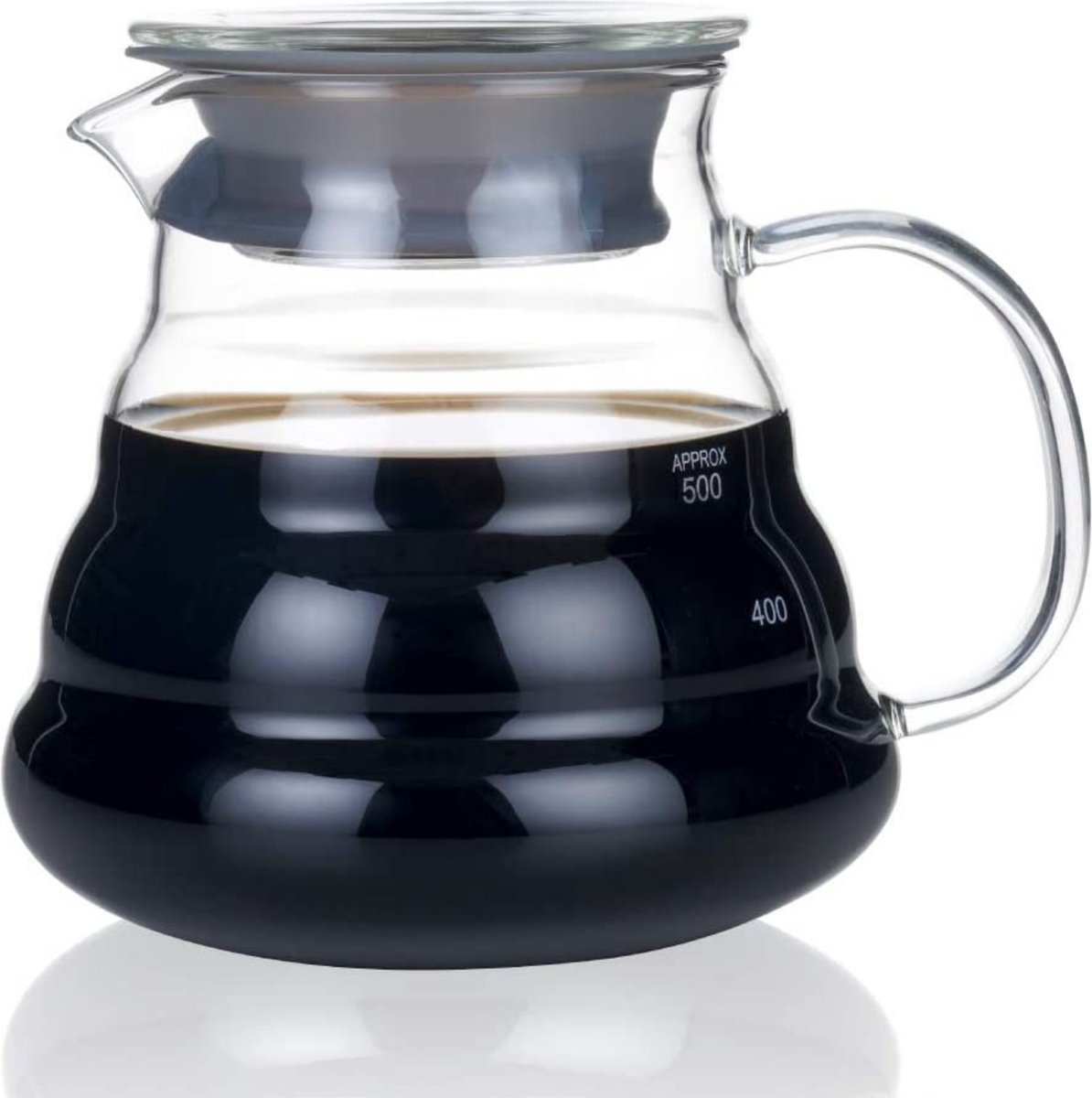 House of Husk® Koffiekan - Pour Over Koffiepot - Coffee Server - Slow Coffee - Glazen Cafetière - Maat 500ml