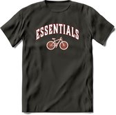 Bike EssentialsT-Shirt | Souvenirs Holland Kleding | Dames / Heren / Unisex Koningsdag shirt | Grappig Nederland Fiets Land Cadeau | - Donker Grijs - M
