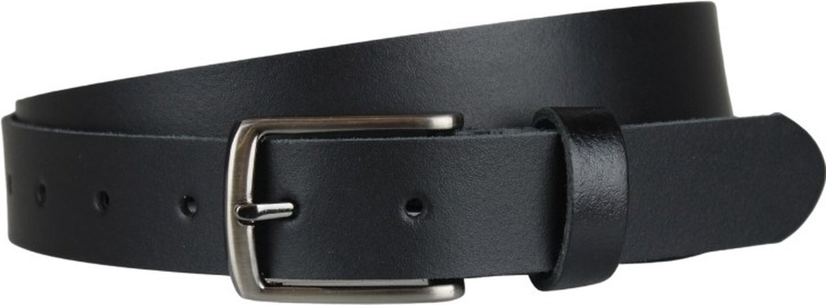 Leren Riem heren/dames zwart - Pantalon riem heren - Taillemaat 125 - Riem dames/heren grote maat - Echt leren riem