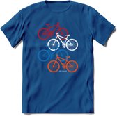 Amsterdam Bike City T-Shirt | Souvenirs Holland Kleding | Dames / Heren / Unisex Koningsdag shirt | Grappig Nederland Fiets Land Cadeau | - Donker Blauw - XXL