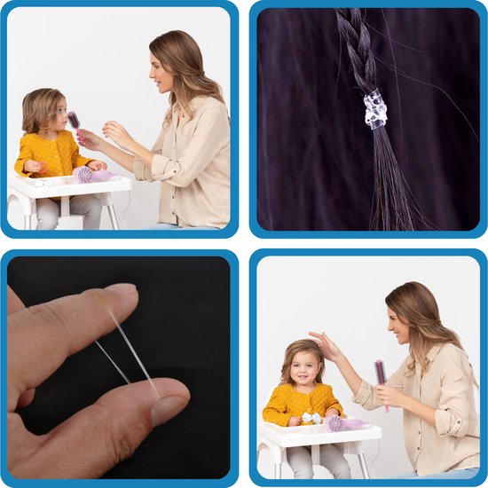 Glim® 500x Transparant mini elastiekjes - Meisjes - Baby - Kinderen - Haar Elastieken - Elastiek - Extra Sterk - Glim®