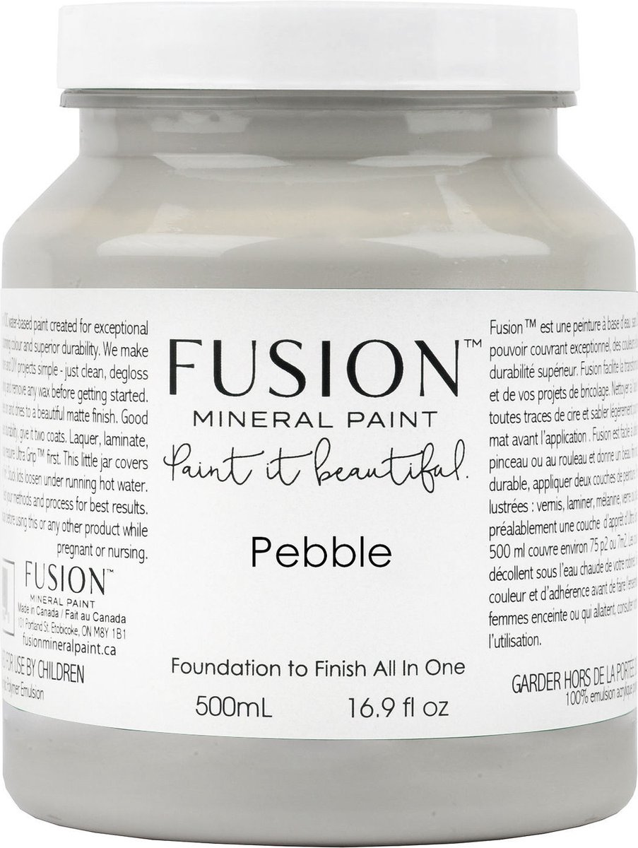 Fusion mineral paint - acryl verf - meubelverf - grijs - pebble - 500 ml