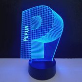 3D LED Lamp - Letter Met Naam - Pepijn
