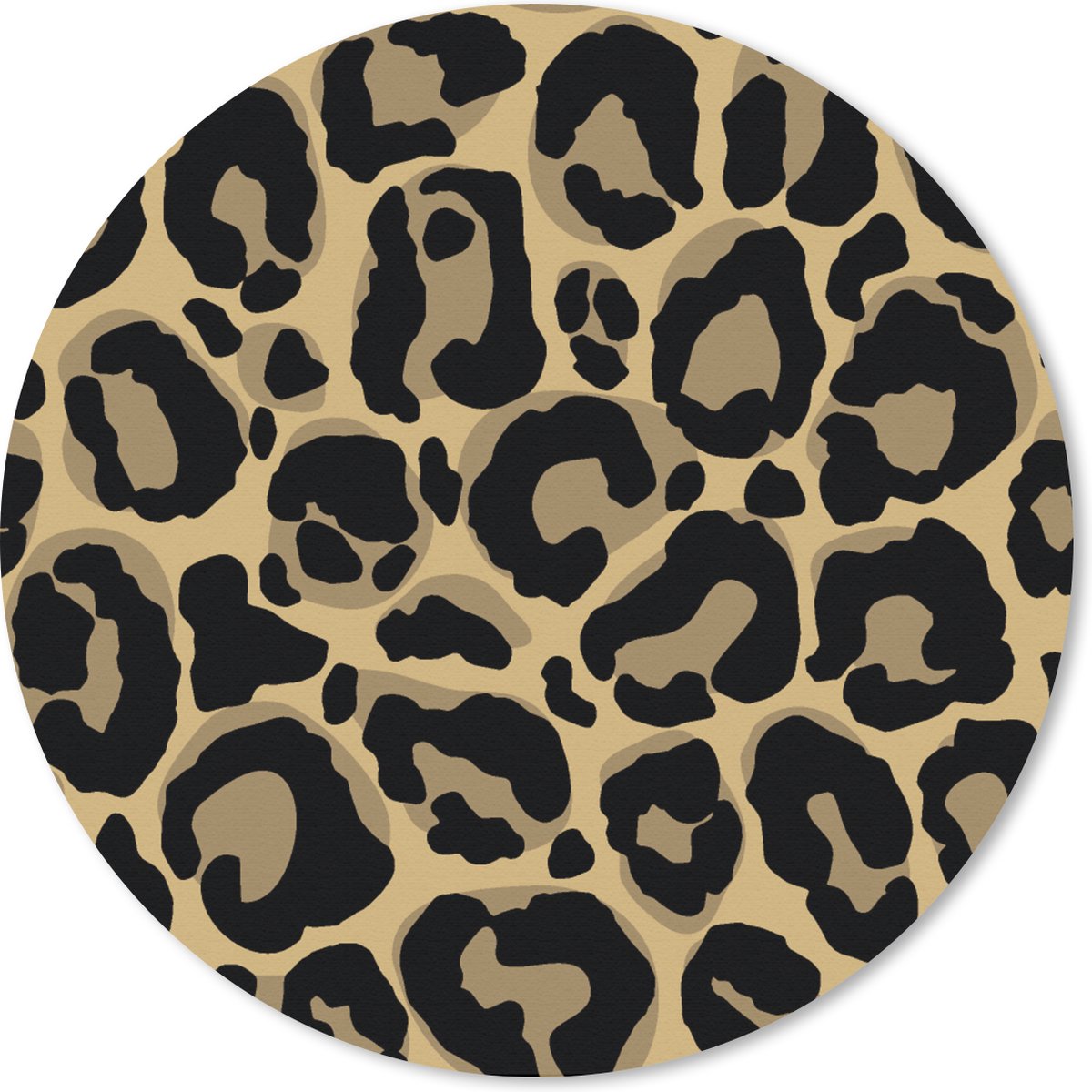 Muismat rond 20x20 cm - Mousepad Panterprint - Patronen - Luipaard - Patronen - Ronde muismatten