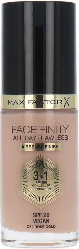 Max Factor Facefinity All Day Flawless 3-in-1 Liquid Foundation - 064 Rose Gold