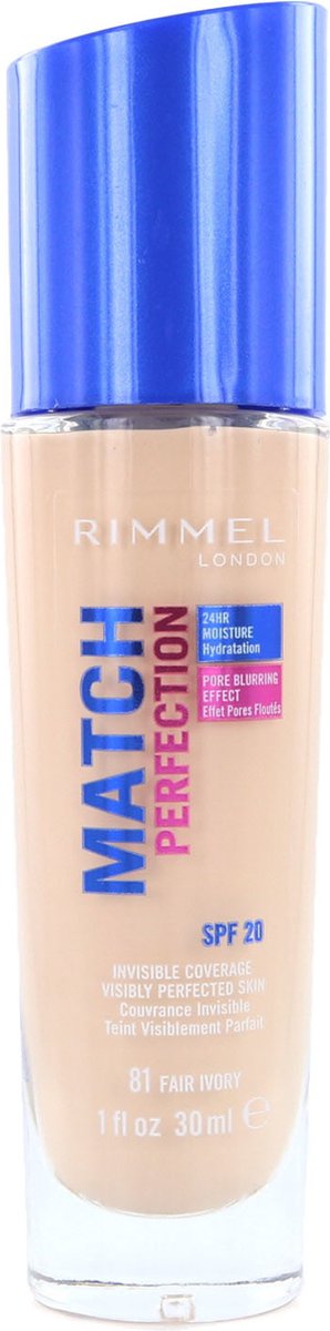 Goedkoopste Rimmel Match Perfection Foundation - 81 Fair Ivory