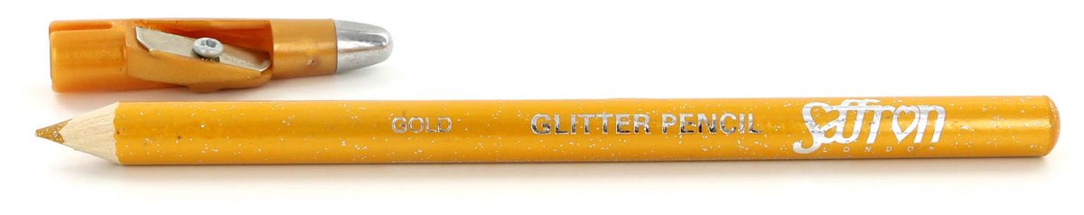 Saffron Glitter Oogpotlood - Golden Sahara (met puntenslijper)