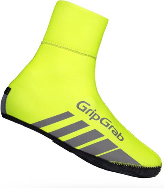 GripGrab - RaceThermo Hi-Vis Waterproof Winter Shoe Cover - Geel Hi-Vis - Unisex - Maat L - GripGrab