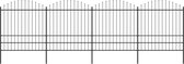 vidaXL-Tuinhek-met-speren-bovenkant-(1,75-2)x6,8-m-staal-zwart