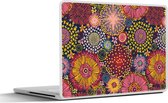 Laptop sticker - 11.6 inch - Bloemen - Patroon - Lijn - 30x21cm - Laptopstickers - Laptop skin - Cover