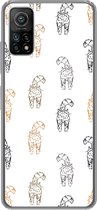 Telefoonhoesje Geschikt voor Xiaomi Mi 10T 5G hoesje - Patronen - Kitten - Kat - Pastel - Meisjes - Kinderen - Kindje - Siliconen Telefoonhoesje