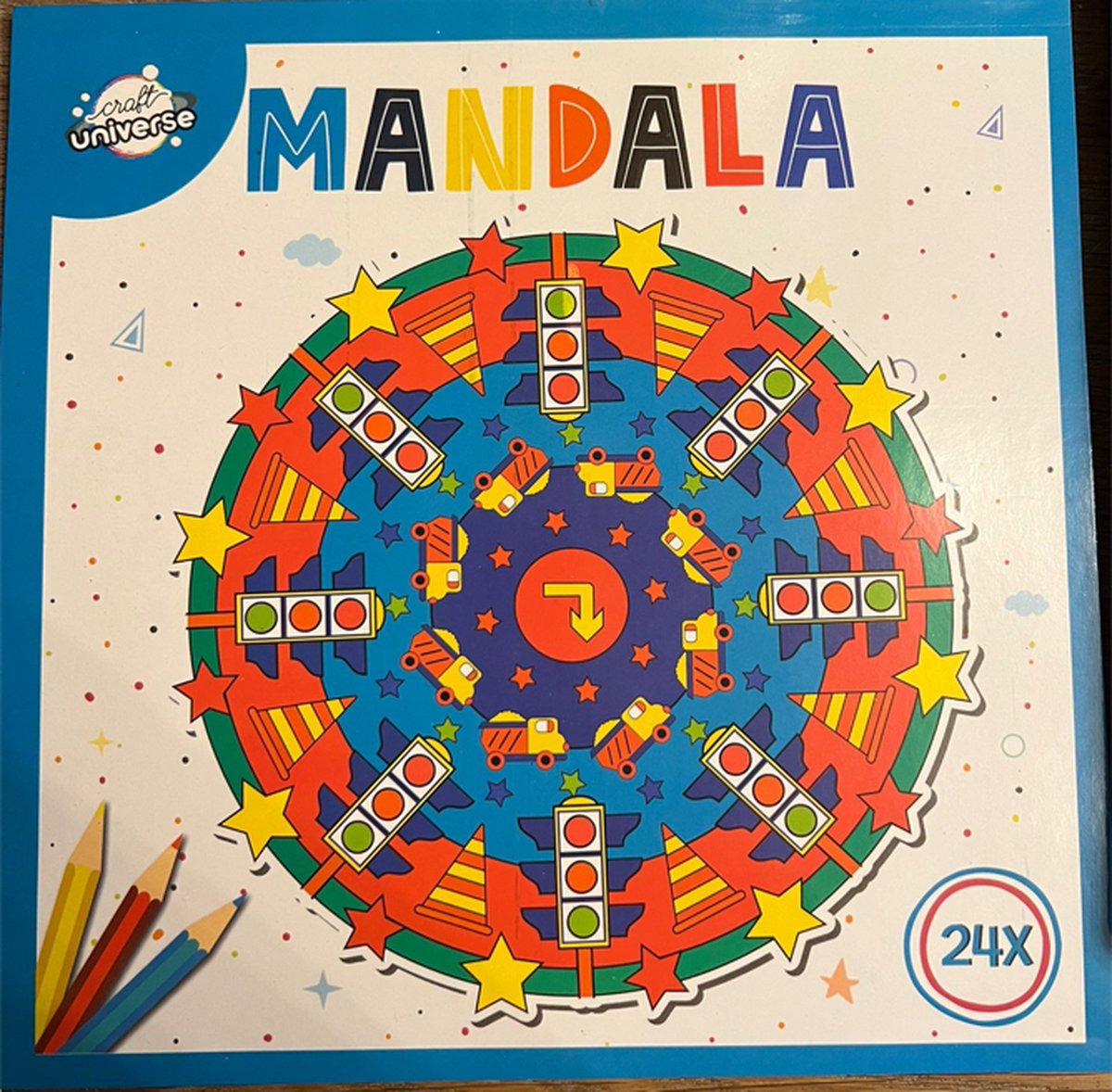 kleurboek mandala verkeer voor kinderen 24 pagina's