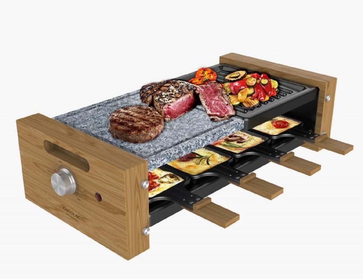 GRILPLAAT CECOTEC CHEESE&GRILL 8400 WOOD MIXGRILL 1200 W