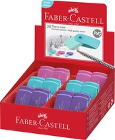 Faber-Castell gomme mini Pearl - présentoir 24 pièces - 3 couleurs - FC-182415