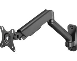 Deltaco ARM-0360 - Monitor Arm - Muurbeugel voor 17-32 inch Scherm - Verstelbaar - Max 9kg - Zwart